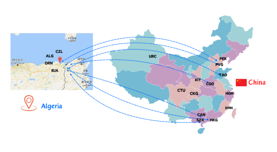 Air Freight from China to Algeria