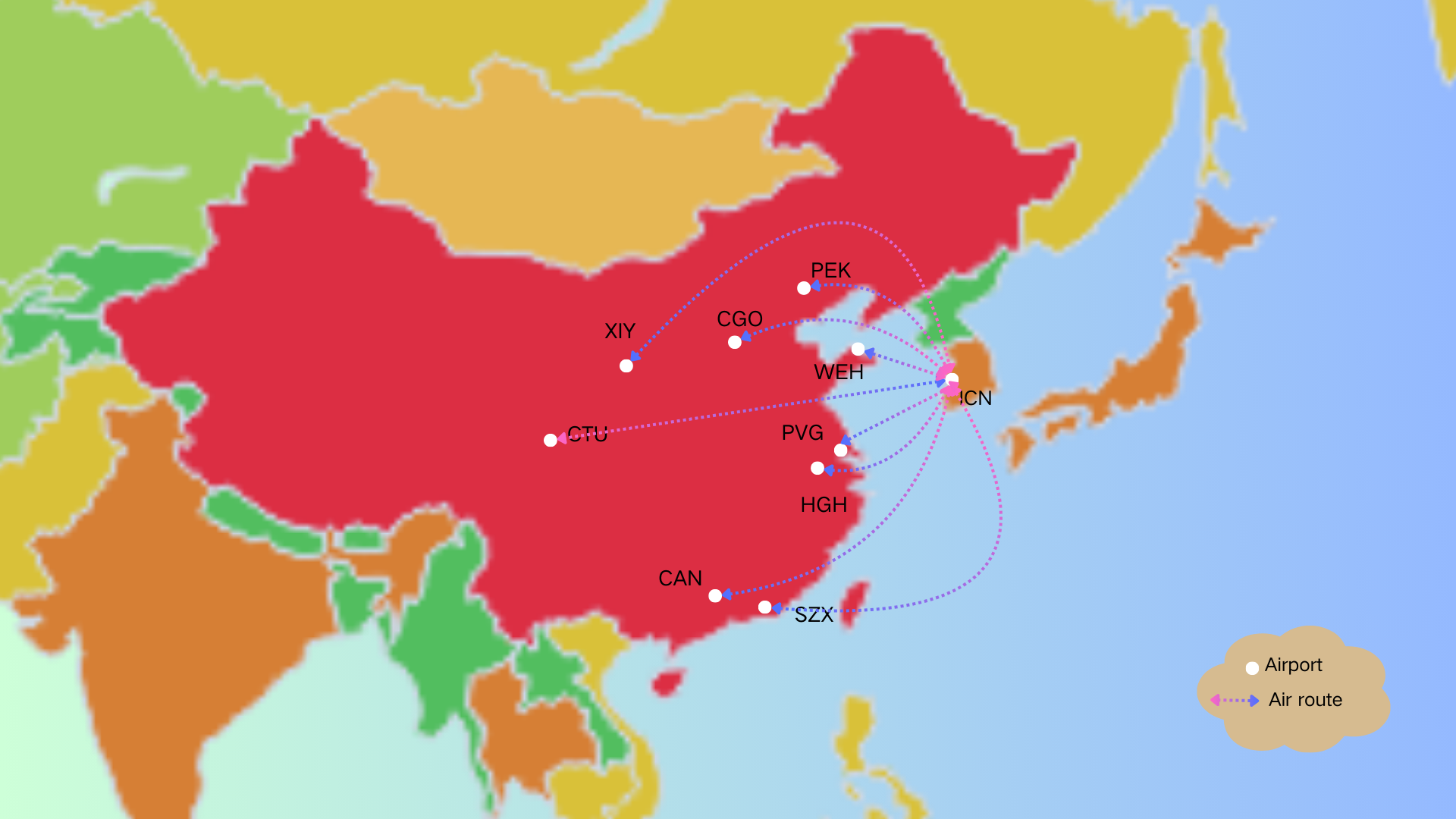 Air Freight from China to South Korean