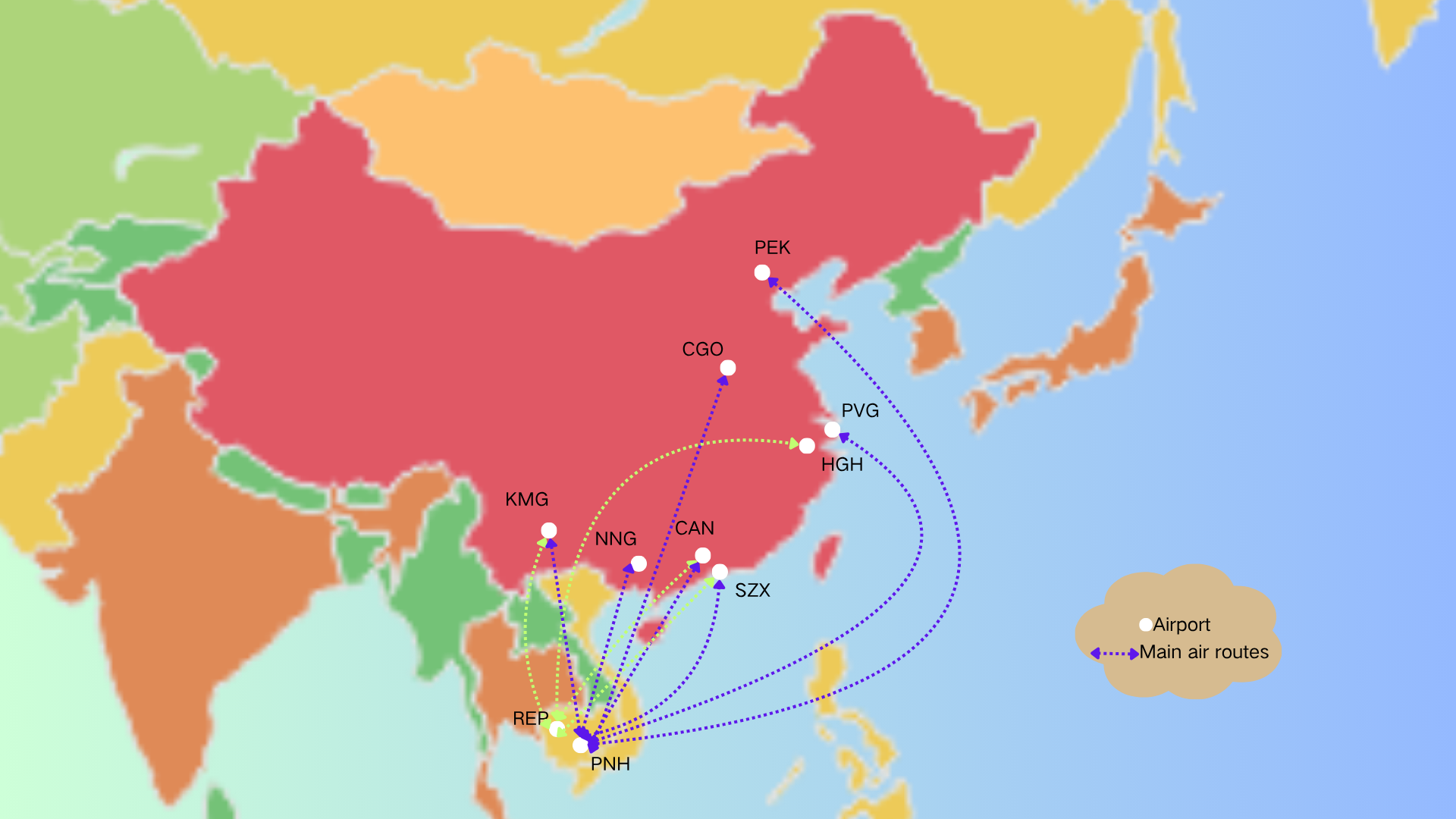 air freight from China to Cambodia