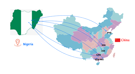 Air freight from China to Nigeria
