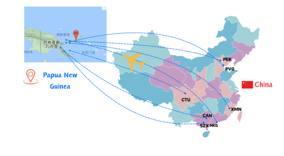 Air Freight from China to Papua New Guinea