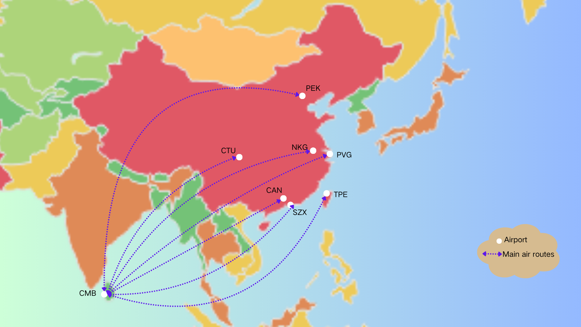 China air freight to Sri Lanka