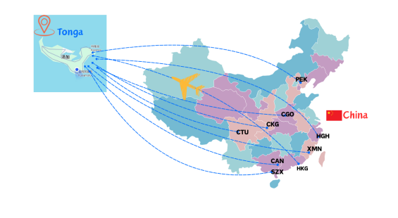 Air Freight from China to Tonga