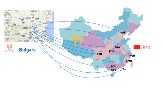Air Freight from China to Bulgaria
