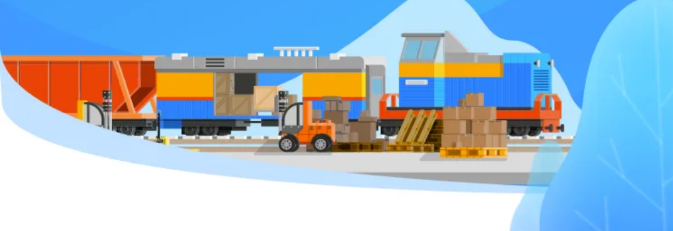 China railway freight train for lithium battery transport