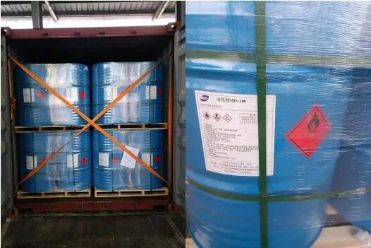 Steel drum with hazard label but missing UN number and proper shipping name markings