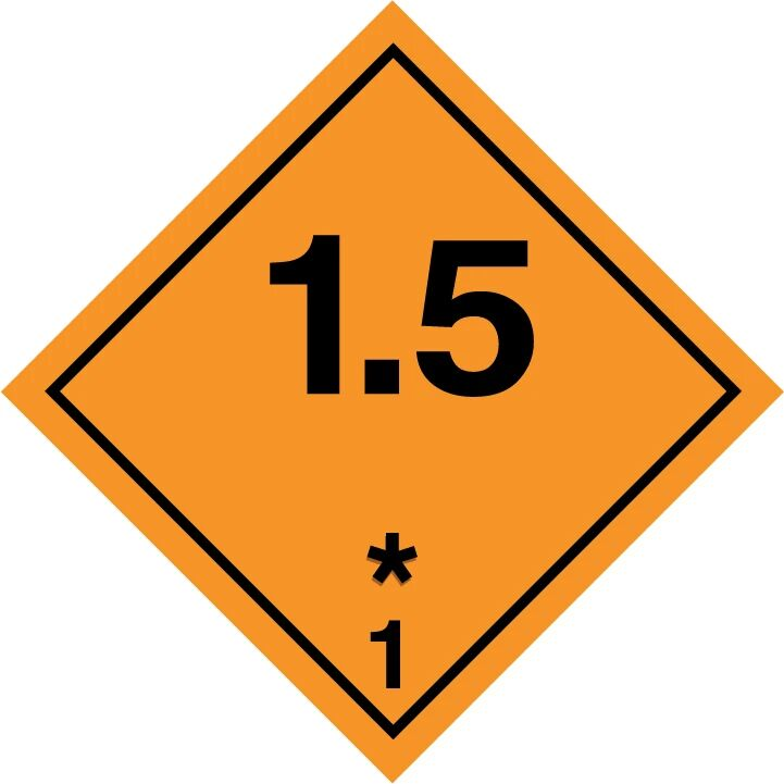 Class 1.5 Explosives Label