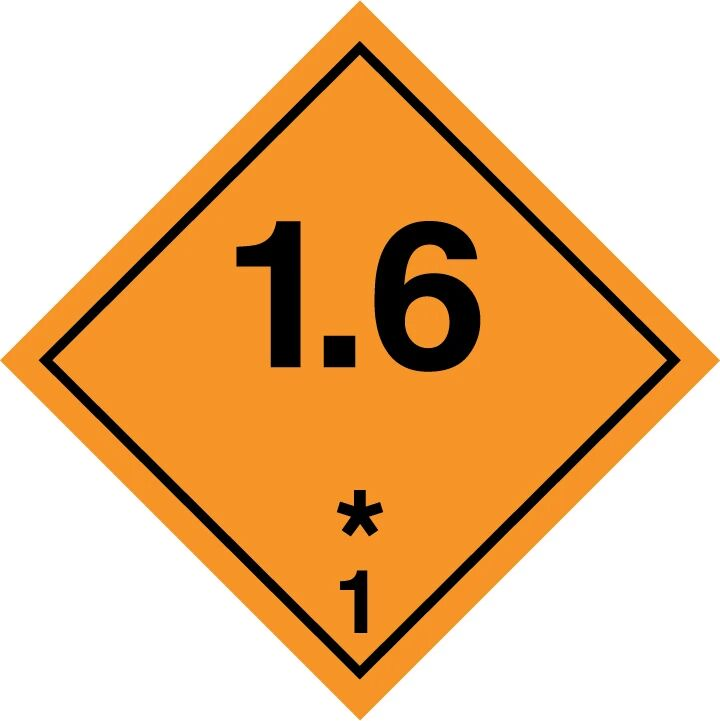 Class 1.6 Explosives Label