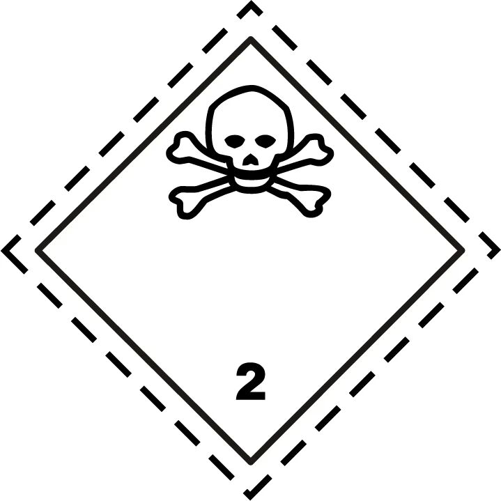 Class 2.3 Toxic Gas Label