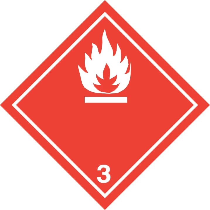 Class 3 Flammable Liquid Label
