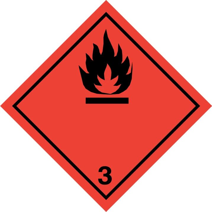 Class 3 Flammable Liquid Label Alternative
