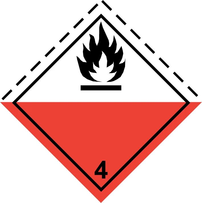 Class 4.2 Spontaneous Combustion Label