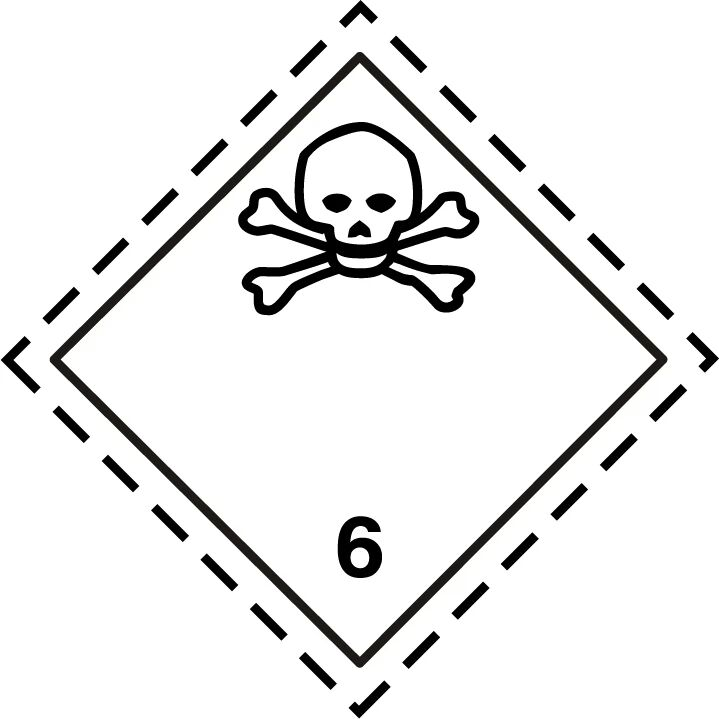 Class 6.1 Toxic Substance Label