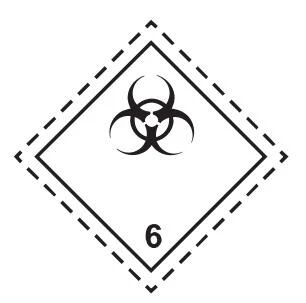 Class 6.2 Infectious Substance Label