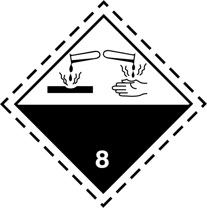 Class 8 Corrosive Substance Label