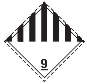 Class 9 Miscellaneous Dangerous Goods Label