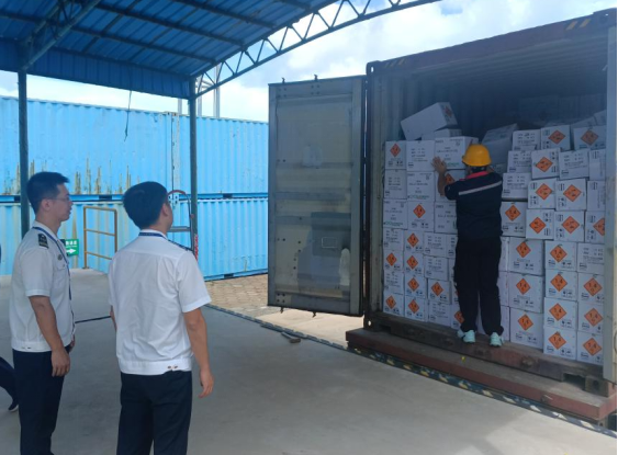 Non-compliant container stuffing operations for fireworks