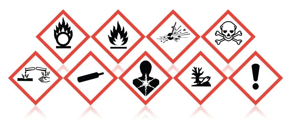 GHS hazard communication label example