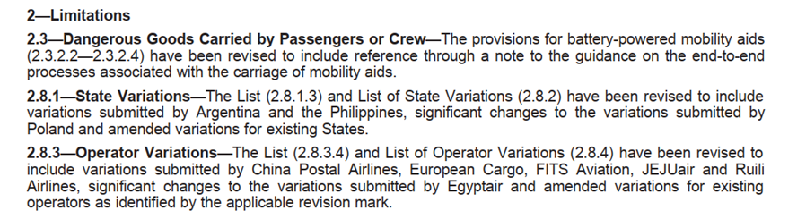 Section 2 Limitations - Battery-powered mobility aids and state variations