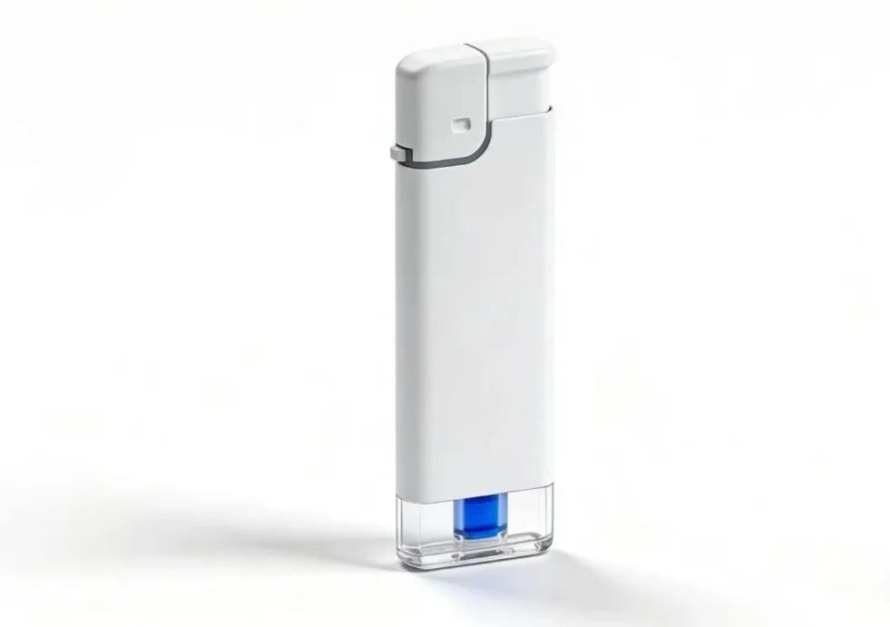 Various types of lighters - gas lighters, liquid fuel lighters, and battery-powered lighters as dangerous goods