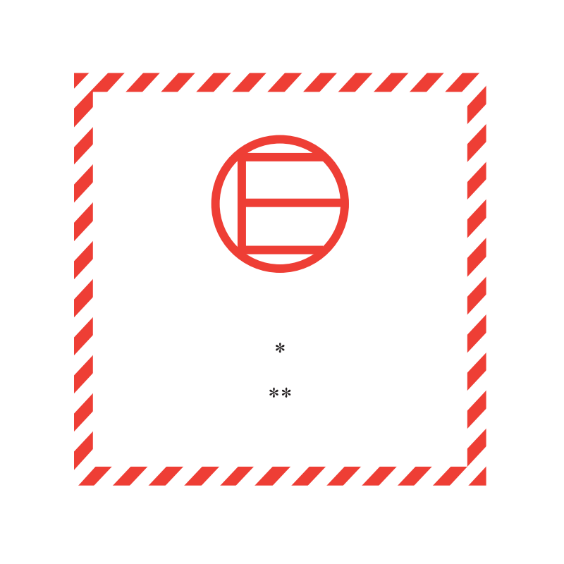 Excepted Quantity Mark (** diamond)
