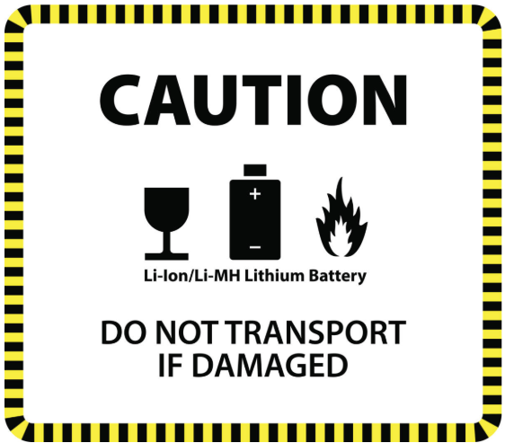 Dangerous goods label Class 9 lithium battery