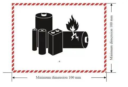 Lithium battery marking, labeling and placarding examples