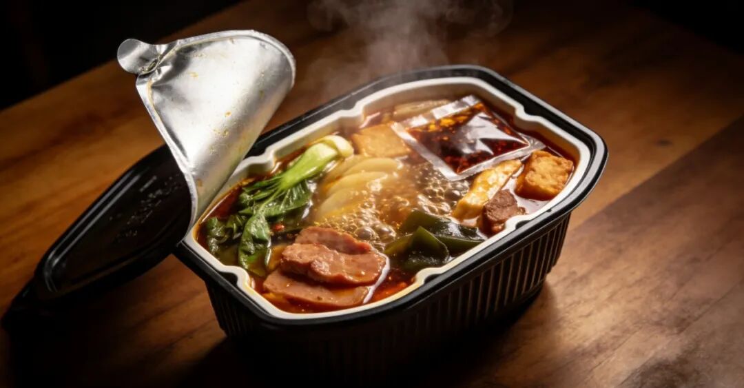 Self-heating hotpot product with heating element requiring dangerous goods classification