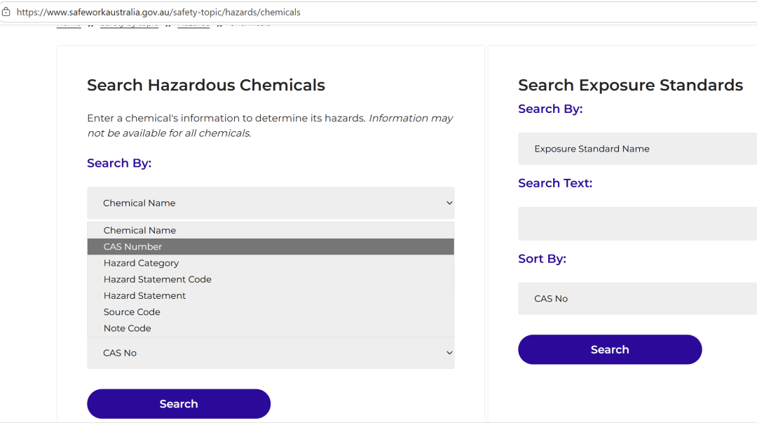 HCIS hazardous chemical information system