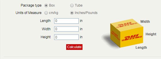 dhl volumetric weight