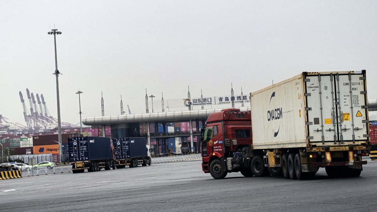 MSC container at Tianjin Port, China — sea freight from China to Djibouti