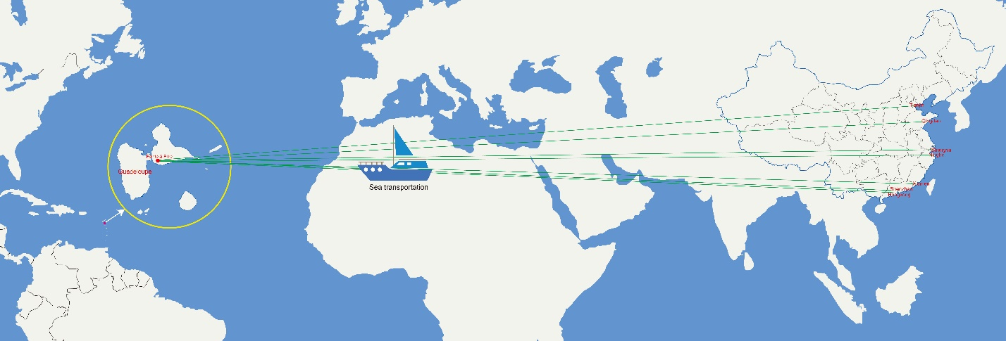 Freight Price List from China to Guadeloupe