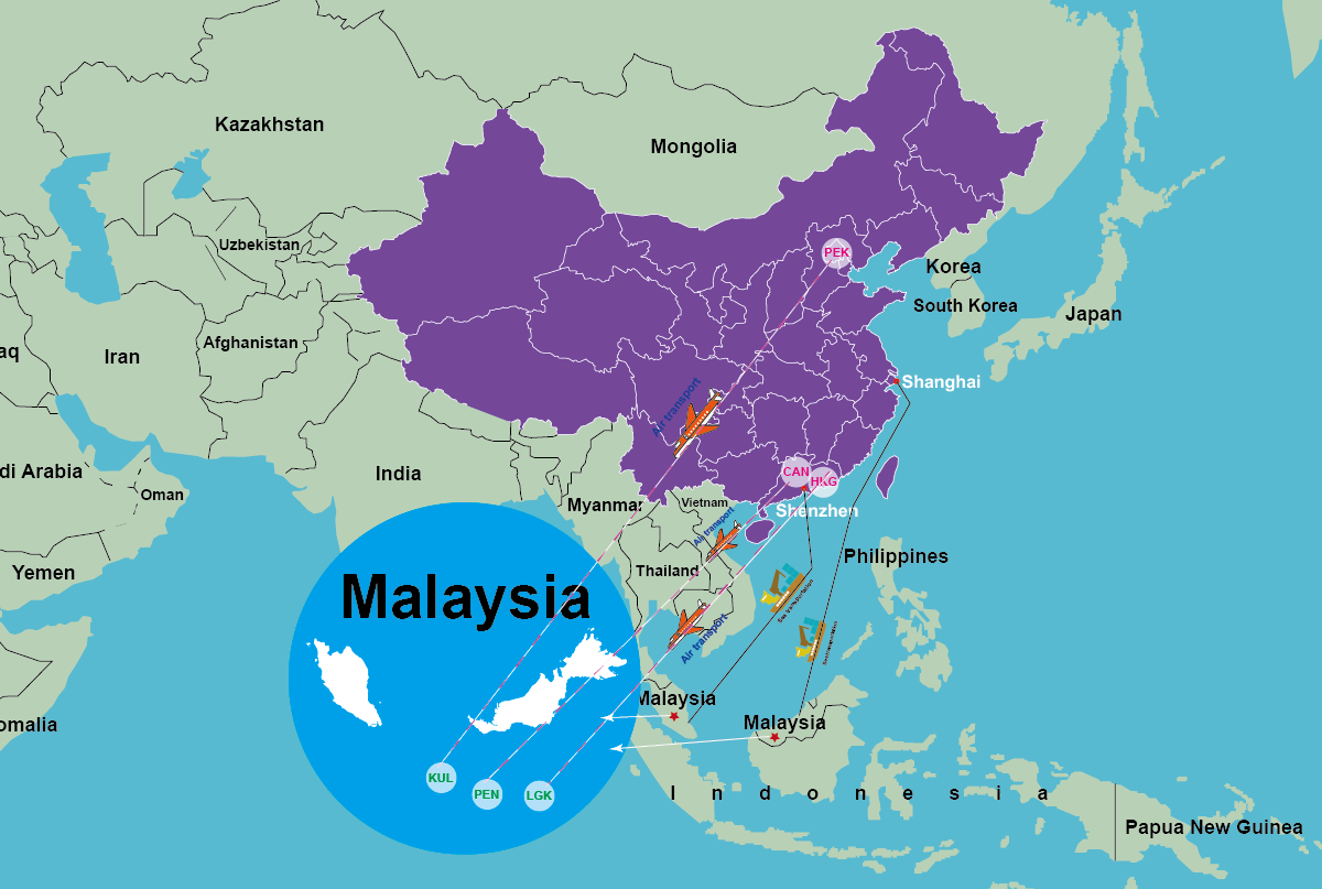 shipping rates from china to malaysia