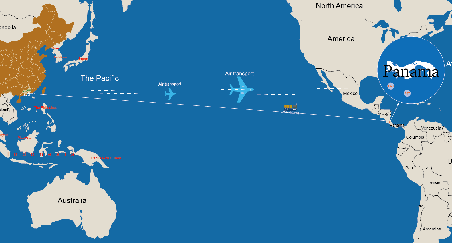 international logistics freight from china to panama