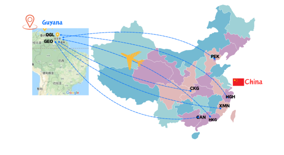 Air Freight from China to Guyana