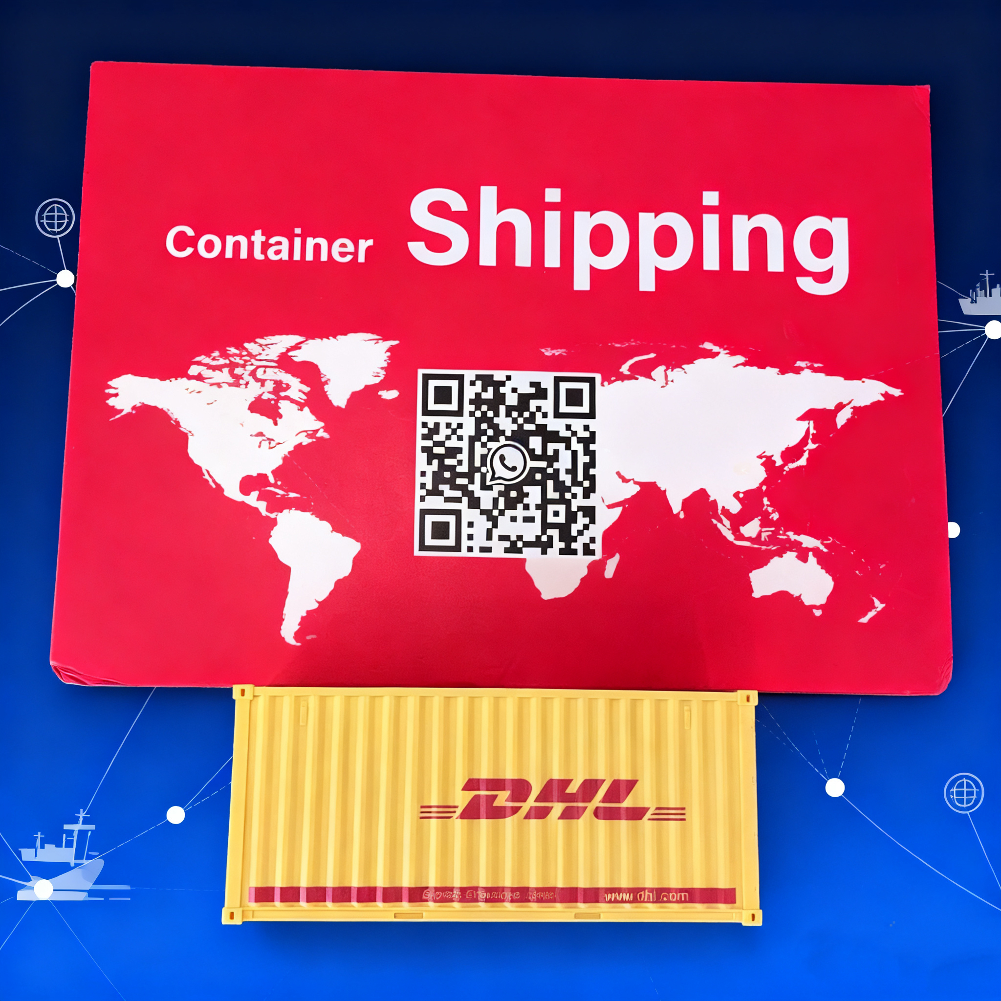 DHL international express shipping from China to the Netherlands