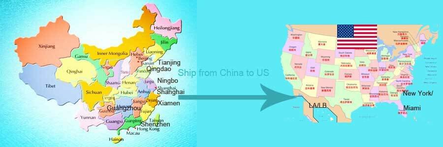 ship from china to us