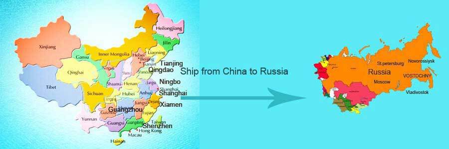 shipping from china to russia