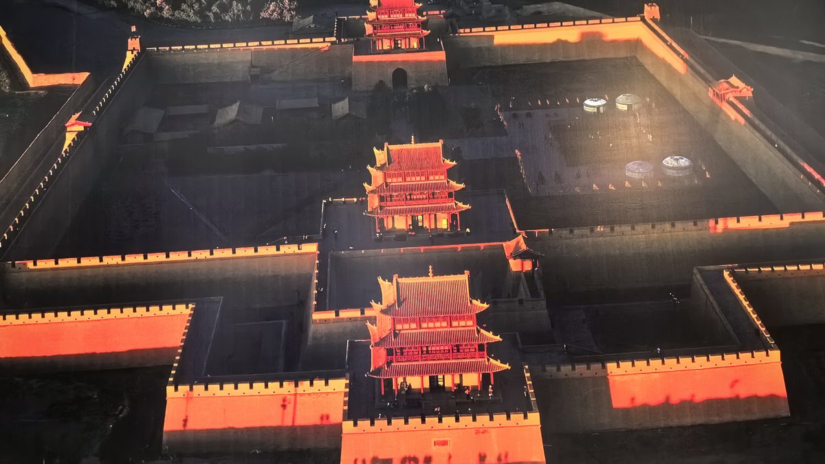 Cargo loader and ULD containers on an airport apron in China &mdash; door-to-airport air freight from China to the USA