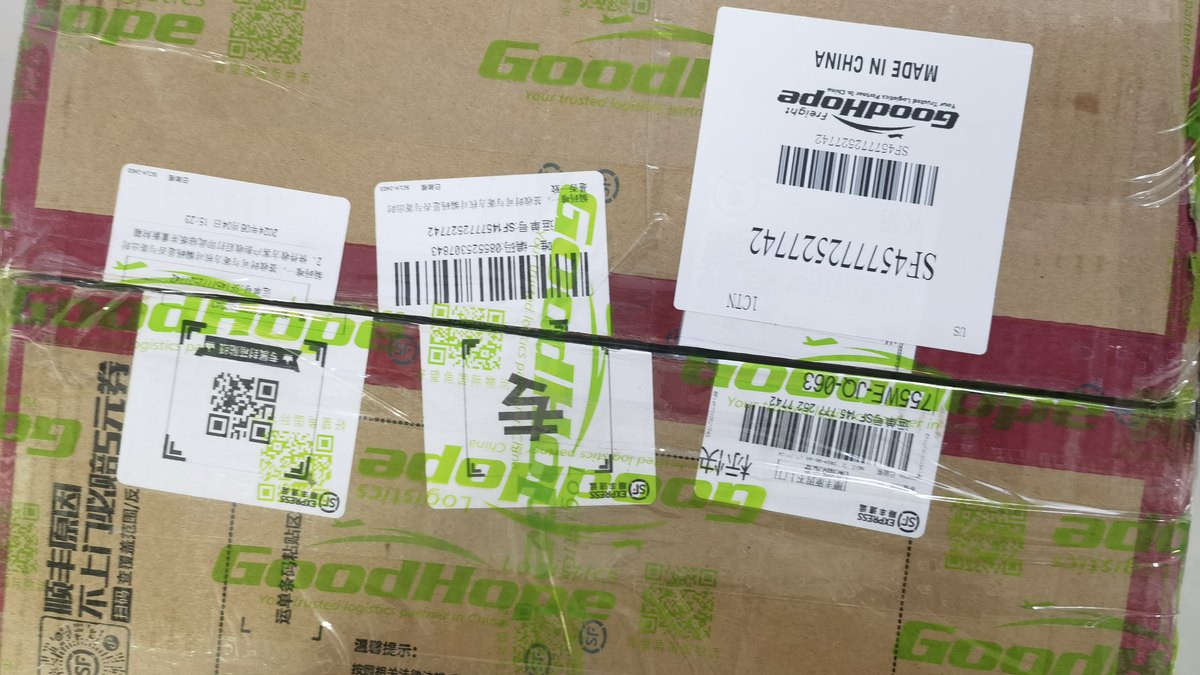 Cartons with international waybills prepared for export to South Korea