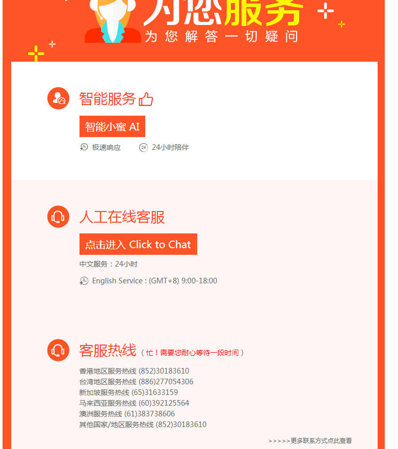 contact with taobao custom