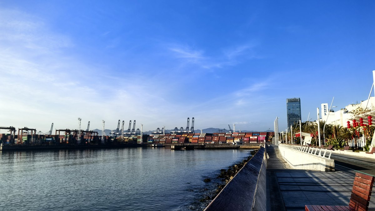 MAERSK container at Tianjin Port, China — sea freight from China to the UAE
