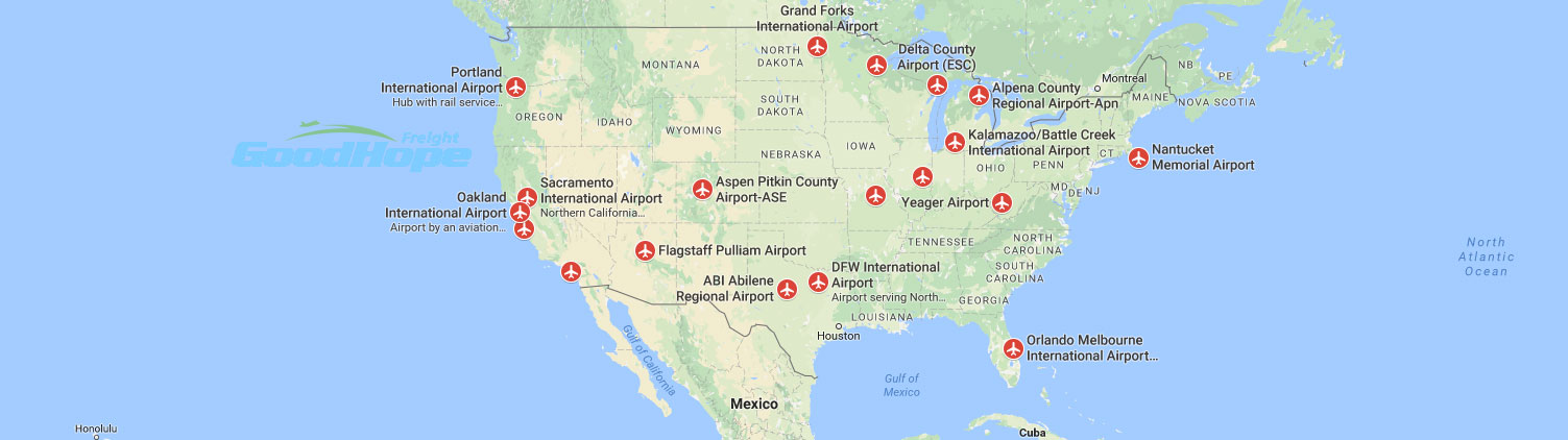 us airports map
