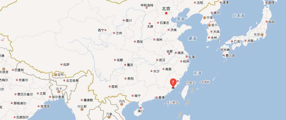 Xiamen port map